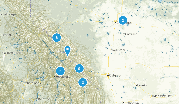 Alberta Canada trip Map