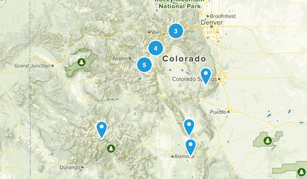 Colorado Fourteeners Map