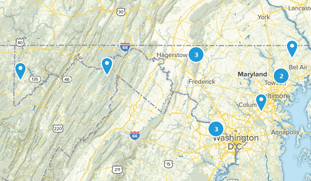 Maryland's Waterfalls Map
