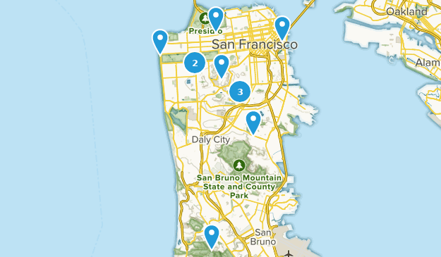 SF Day Hikes Map