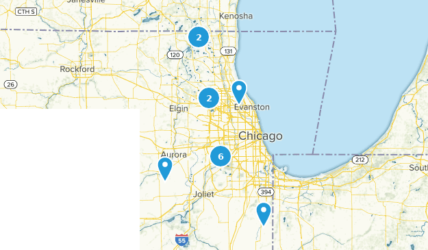 Hikes less than 1 hour away Map