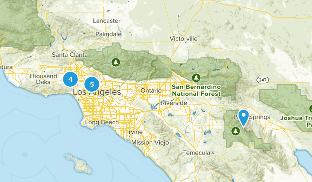 LA hikes Map