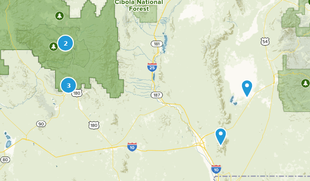 NM hikes Map