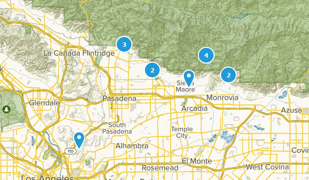 Moderate Hikes Map