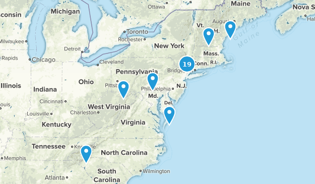 east coast trail running Map