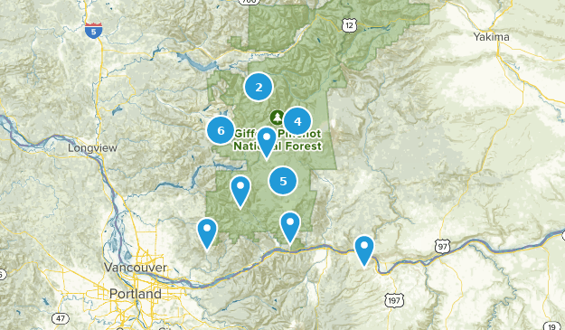 Gifford Pinchot National Forrest Map