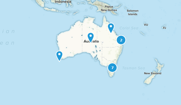 Great Walks in Australia Map