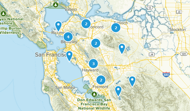 East Bay Regional Parks Challenge 2018 Map