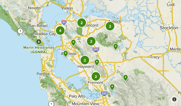 East Bay Regional Parks Challenge 2018 Map