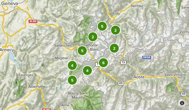 Tour du Mont Blanc (TMB) Map