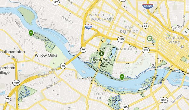 James River parks Map