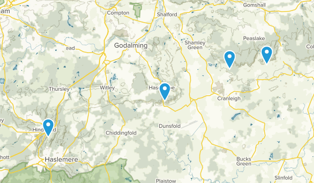 Inspiring Views in the Surrey Hills Map