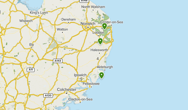 Adnams Pub Walks in England Map