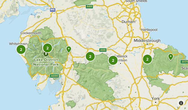 Coast to Coast Walk: Northern England Map