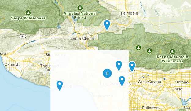 Moderate hikes (to do) Map
