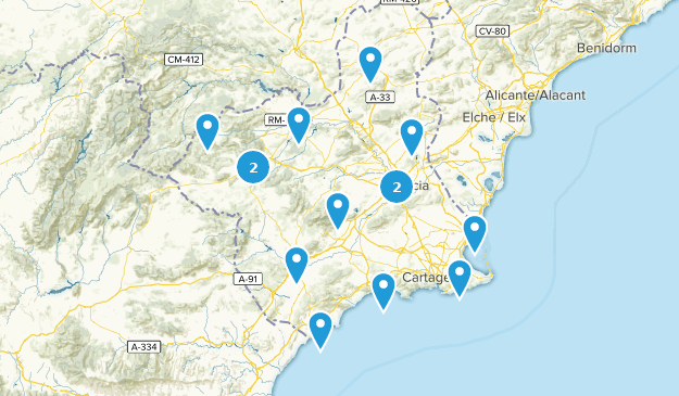 Route cyclable Transmurciana Map