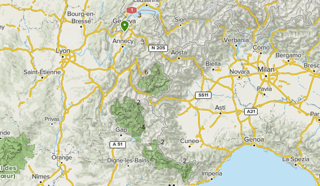 Biking the Western Alps: Geneva to Ventimiglia Map