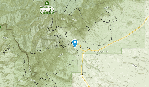 guadalupe mountain peak Map