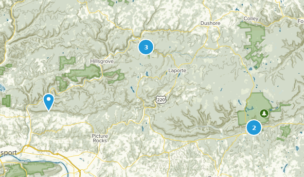 PA camping with Sam Map
