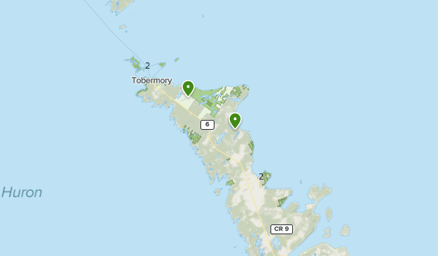 Map Of Tobermory Area Tobermory | List | Alltrails