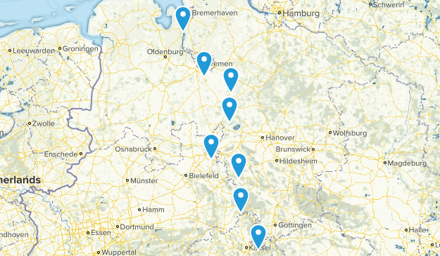 Weserradweg Map