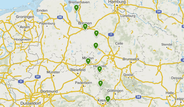 Weserradweg Map