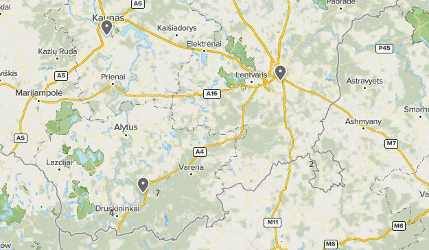 LT1 Dzūkija / Vilnius-Warszwawa Map