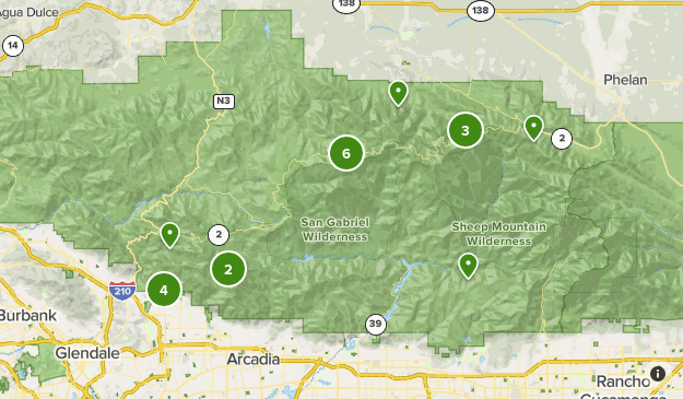 Angeles National Forest Trail Map Angeles National Forest | List | Alltrails