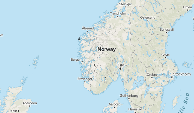 Norge 2017 Map