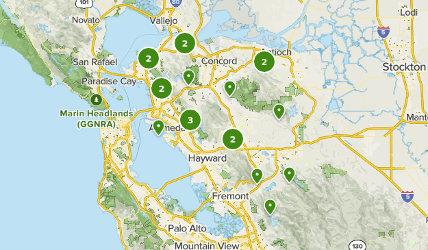 2020 East Bay Regional Parks (EBRP) Trails Challenge Map