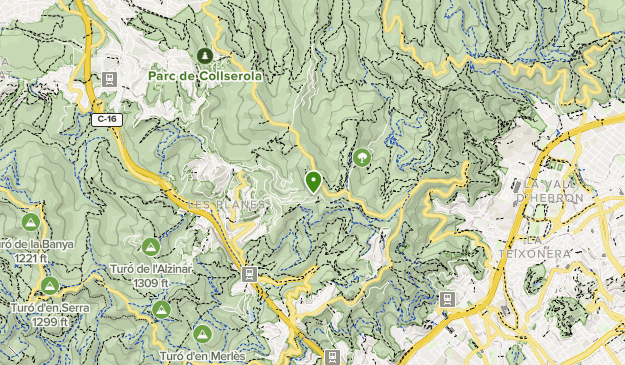 barcelona hikes Map