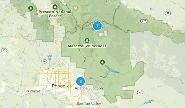 Tonto Natural Bridge State Park Map