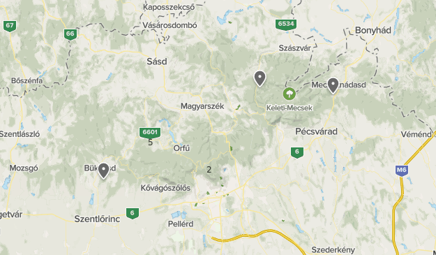 Mecseki Mátrix-túrák 2017.04.30.-05.01. Map