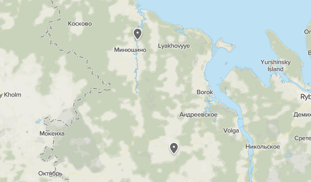 Рыбинское водохранилище Map