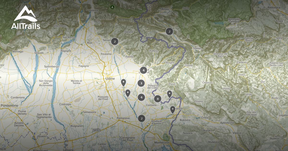 Collio Region Map Collio Orientale | List | AllTrails