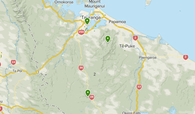 Map Of Tauranga Area Tauranga | List | Alltrails