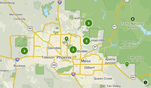 Map Of Scottsdale Az Area Scottsdale Az List Alltrails