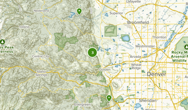 Front Range Hikes Map