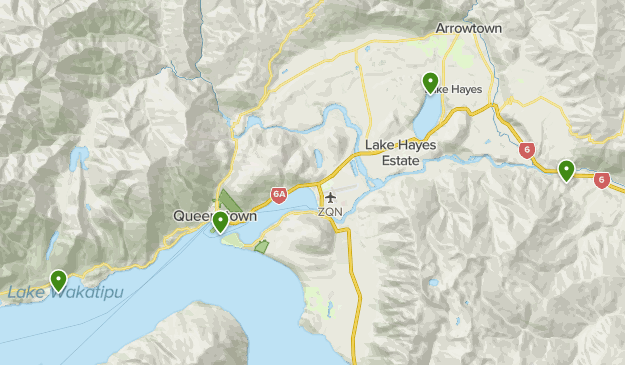 Map Of Queenstown And Surrounding Areas Queenstown | List | Alltrails