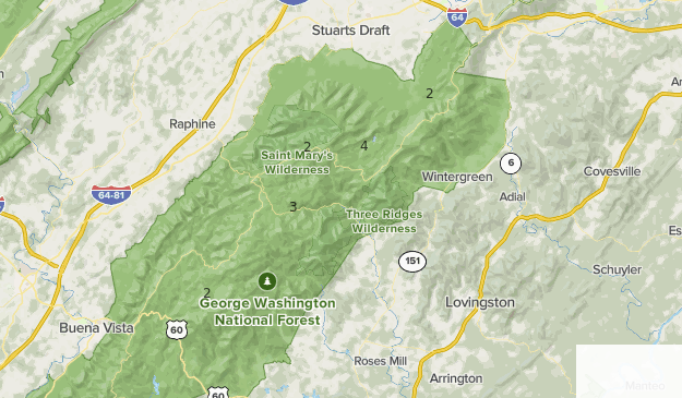 Wintergreen Area | List | AllTrails