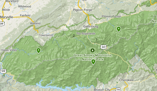 Gatlinburg Tn Hiking Trails Map Smoky Mountain Trails | List | Alltrails