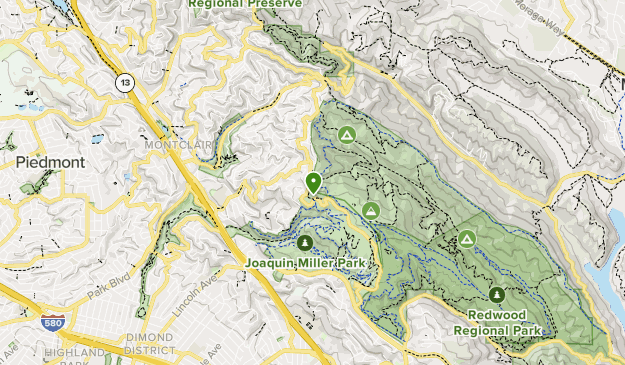 Redwood Regional Park Map Redwood Regional Park | List | Alltrails