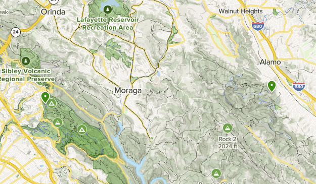 East Bay hikes Map
