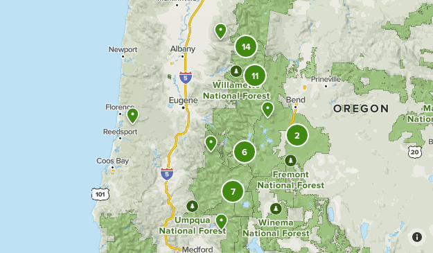 Willamette National Forest Area | List | AllTrails