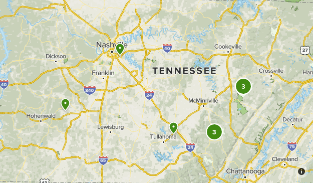 Map Of Middle Tennessee Hiking Middle Tennessee | List | Alltrails