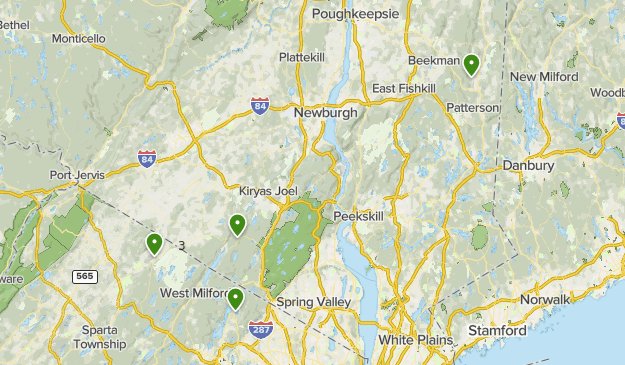 Easy trails near greenwood Map