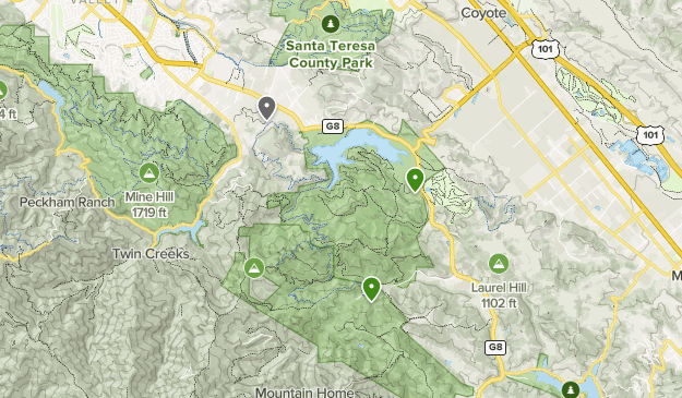 Calero County Park Map Calero County Park, Morgan Hill | List | Alltrails