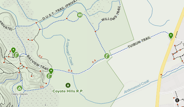 Coyote Hills Regional Park Map Coyote Hills Regional Park, Fremont | List | Alltrails