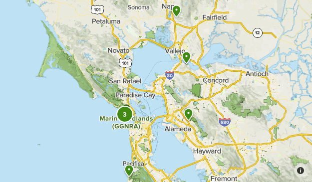 Bay Area hikes Map