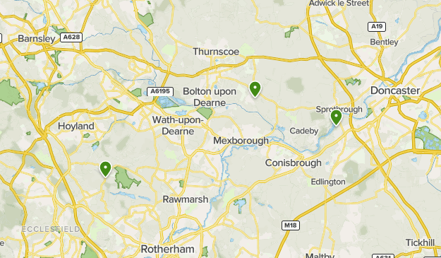 Map Of Rotherham And Surrounding Areas Rotherham | List | Alltrails